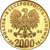 Obverse 2000 Zlotych 1980 MW Pattern XIII Winter Olympic Games - Lake Placid 1980