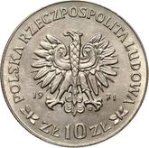 Obverse 10 Zlotych 1971 MW WK 50 Years of III Silesian Uprising