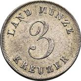 Reverse 3 Kreuzer 1834