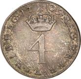 Reverse Fourpence (Groat) 1705