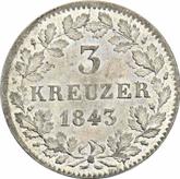 Reverse 3 Kreuzer 1843
