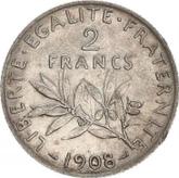 Reverse 2 Francs 1908 Sower