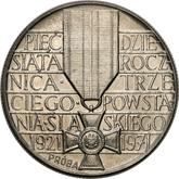 Reverse 10 Zlotych 1971 MW JJ Pattern 50 Years of III Silesian Uprising
