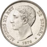 Obverse 5 Pesetas 1876 DEM