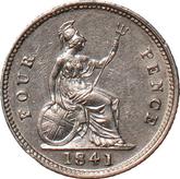 Reverse Fourpence (Groat) 1841