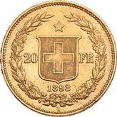 Reverse 20 Francs 1893 B