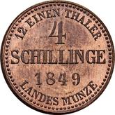 Obverse 4 Schilling 1849 Pattern