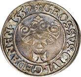 Reverse 1 Grosz 1557 Danzig