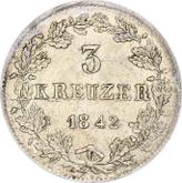 Reverse 3 Kreuzer 1842