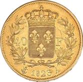 Reverse 40 Francs 1823 A