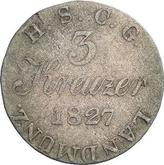 Reverse 3 Kreuzer 1827 G