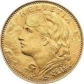 Obverse 10 Francs 1922 B Vreneli