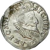 Obverse 3 Groszy (Trojak) no date (1588-1601) IF HR Poznań Mint