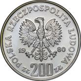 Obverse 200 Zlotych 1980 MW XIII Winter Olympic Games - Lake Placid 1980