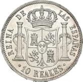Reverse 10 Reales 1852