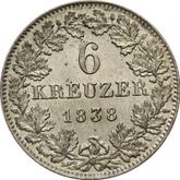 Reverse 6 Kreuzer 1838