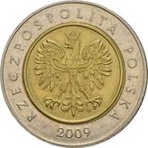 Obverse 5 Zlotych 2009 MW