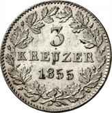 Reverse 3 Kreuzer 1855