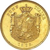 Reverse 5 Thaler 1828