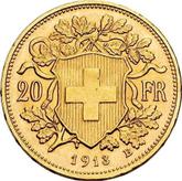 Reverse 20 Francs 1913 B Vreneli