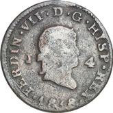 Obverse 4 Maravedís 1818 J