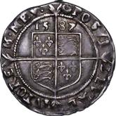 Reverse Sixpence 1587 Sixth issue