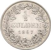 Reverse 1/2 Gulden 1867