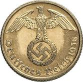 Reverse 10 Reichspfennig 1938 J