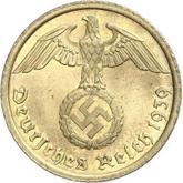 Reverse 10 Reichspfennig 1939 G