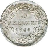 Reverse 3 Kreuzer 1846
