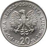 Obverse 20 Zlotych 1983 MW Marceli Nowotko