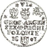 Reverse 6 Groszy (Szostak) 1603