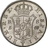 Reverse 8 Reales 1777 S CF