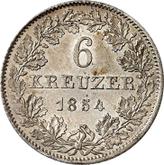 Reverse 6 Kreuzer 1854