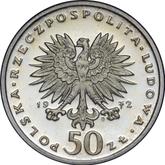 Obverse 50 Zlotych 1972 MW JJ Fryderyk Chopin