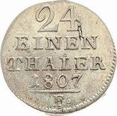 Reverse 1/24 Thaler 1807 F