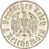 Reverse 2 Reichsmark 1933 E Martin Luther