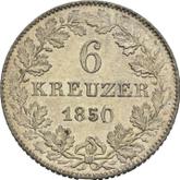 Reverse 6 Kreuzer 1850