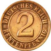 Obverse 2 Rentenpfennig 1924 G
