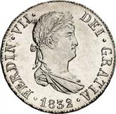 Obverse 2 Reales 1832 S JB