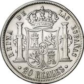 Reverse 20 Reales 1857
