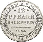 Reverse 12 Roubles 1834 СПБ