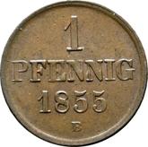 Reverse 1 Pfennig 1855 B