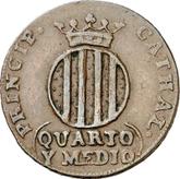 Reverse 1 1/2 Cuarto 1813 Catalonia