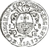 Reverse Ort (18 Groszy) 1650 WVE Elbing
