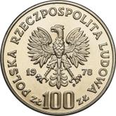 Obverse 100 Zlotych 1978 MW Pattern Beaver