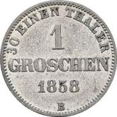 Reverse Groschen 1858 B