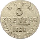 Reverse 3 Kreuzer 1828 ST