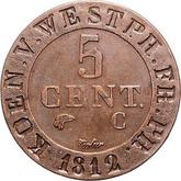 Reverse 5 Centimes 1812 C