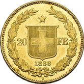 Reverse 20 Francs 1889 B